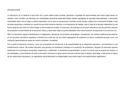 INTRODUCCIÓN 
 
La educación, es un derecho al que todo niño y joven deben poder acceder, garantizar la igualdad de oportunid