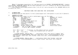 DF15 P01 012 
- 1 - 
 
PREFACE 
 
 
 
When it becomes necessary to replace parts on SUZUKI OUTBOARD MOTORS, always 
use SUZUK