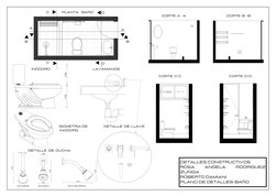 DETALLES CONSTRUCTIVOS 
ROSA 
ANGELA 
RODRIGUEZ
ZUÑIGA 
ROBERTO DAMIANI
PLANO DE DETALLES: BAÑO
DETALLE  DE  LLAVE
ISOMETRIA