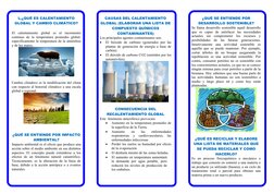 L,¿QUÉ ES CALENTAMIENTO
GLOBAL Y CAMBIO CLIMÁTICO?
El  calentamiento  global  es  el  incremento
continuo  de  la temperatura