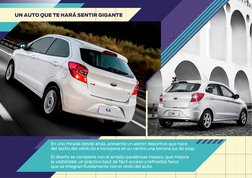 UN AUTO QUE TE HARÁ SENTIR GIGANTE
En una mirada desde atrás, presenta un alerón deportivo que nace 
del techo del vehículo e