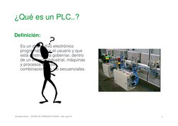 ¿Qué es un PLC..?
Definición:
Es un dispositivo electrónico 
programable por el usuario y que 
está destinado a gobernar, den