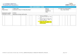 شركة التوفيقوشركائهللمقاوالت ذ.م.م. 
Al Tawfeeq& Partners Contracting W.L.L
RISK ASSESSMENT FORM
Date:
17 March 2021
Ref. No.