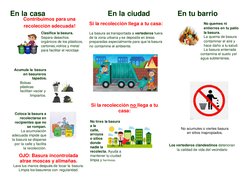 Tríptico sobre la Basura y Reciclaje | PDF | Residuos | Vertedero