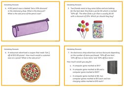 Calculating Discounts
Calculating Discounts
Calculating Discounts
Calculating Discounts
	 5.	 Two friends want to buy some lo