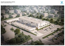 PEDIATRIC AND MATERNAL HOSPITAL
Georgetown, Cooperative Republic of Guyana
Aerial View
This is a render image to simulate the