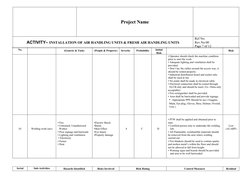 AHU Installation Risk Assessment Guide | PDF | Personal Protective ...