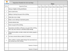 Life Line Rope Inspection Checklist | PDF