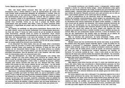 Conto: Restos do carnaval  Clarice Lispector 
        Não,  não  deste  último  carnaval.  Mas  não  sei  por  que  este  me