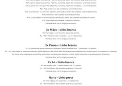 R18: [1 ponto baixo nos próximos 6 pontos, aumento], repetir até completar a carreira(40 pontos)
R19: [1 ponto baixo nos próx