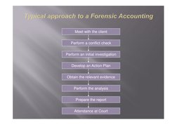 Meet with the client 
Perform a conflict check 
Perform an initial investigation 
Develop an Action Plan 
Obtain the relevant