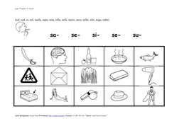Loto  Fonético S  inicial
(sal, sed, si, sol, suela, sapo, seta, silla, sofá, sucio, saco, sello, silo, soga, sube)