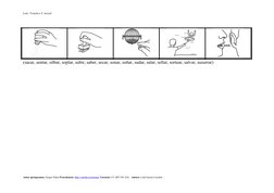 Loto  Fonético S  inicial
(sacar, sentar, silbar, soplar, subir, saber, secar, sonar, soñar, sudar, salar, sellar, sortear, s