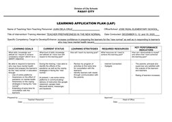 Learning Application Plan for Educators | PDF | Teaching Method | Learning