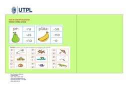 FASE DE CONCEPTUALIZACION
Colorea la silaba correcta 
San Cayetano Alto s/n
Loja-Ecuador
Telf.: (593-7) 370 1444
informacion@