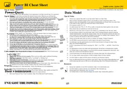 Power BI Tips & Tricks Cheat Sheet | PDF | Software Engineering | Computing