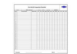 DOC ID
PMDC-12.00.CL.04
Version
0 1
Issue Date
9/30/2021
S.No
First Aid Items
Expiry Date
Jan
Feb
Mar
April
May
June
July
Aug