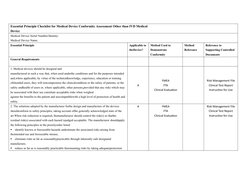 Essential Principles Checklist for Medical Devices | PDF | Medical ...