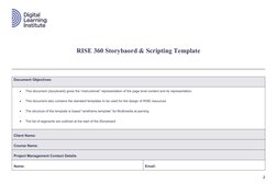 Storyboard For Rise Module Rise 360 Storyboard & Template Guide | PDF | Multimedia | Computing