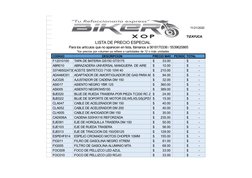 11/21/2020
 TIZAYUCA
 LISTA DE PRECIO ESPECIAL
 Para los artículos que no aparecen en lista, llámanos a 5618170336 / 5539620