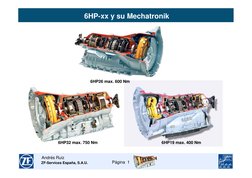 Página  1
ZF-Services España, S.A.U.
Andrés Ruiz 
6HP-xx y su Mechatronik
6HP19 max. 400 Nm
6HP26 max. 600 Nm
6HP32 max. 750