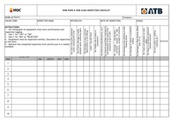 Lifting Gear Inspection Checklist | PDF | Wear | Mechanical Engineering