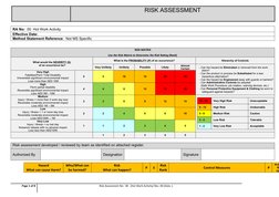 Hot Work Risk Assessment Template | PDF | Welding | Construction