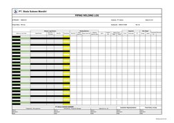 Welding Logbook for PW Line Project | PDF | Construction | Welding