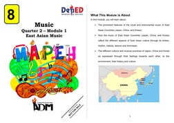 What This Module is About
In this module, you will learn about:

The prominent features of the vocal and instrumental music