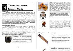 What Is It
 Japanese  music,  the  art  concerned  with  combining  vocal  or
instrumental sounds for beauty of form or emoti