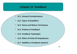 188
Chapter 12  Feedback
12.1  General Considerations
12.2  Types of Amplifiers
12.3  Sense and Return Techniques
12.4  P
