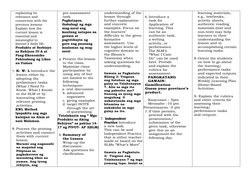 explaining its 
relevance and 
connection with the 
previous lessons.
Explain how the 
current lesson is 
essential and 
mean