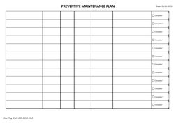 PREVENTIVE MAINTENANCE PLAN
Date: 01.05.2023
Doc. Tag: OMC-000-4-019-01-0
Complete ?
Complete ?
Complete ?
Complete ?
Complet