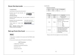 MJ-340 Barcode Scanner User Guide | PDF | Barcode | Image Scanner