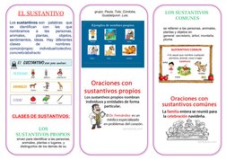 EL SUSTANTIVO
 
Los sustantivos son  palabras  que
se  identifican  con  las  que
nombramos  a  las  personas,
animales,
 
pl