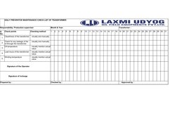 Daily Transformer Maintenance Checklist | PDF | Transformer ...