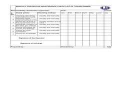 Checklist Transformator Daily Transformer Maintenance Checklist | PDF | Transformer ...