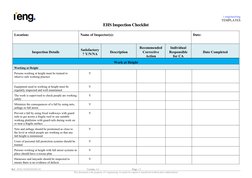 EHS Compliance Inspection Checklist | PDF | Manufactured Goods | Equipment