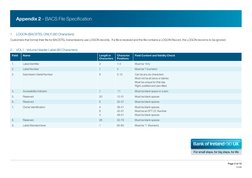 Page 2 of 10
Code
Appendix 2 – BACS File Specification
1.	 LOGON (BACSTEL ONLY) (80 Characters)
Customers that format their f
