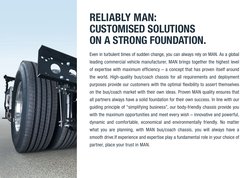 2
RELIABLY MAN:
CUSTOMISED SOLUTIONS 
ON A STRONG FOUNDATION.
Even in turbulent times of sudden change, you can always rely o