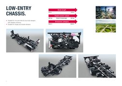6
LOW-ENTRY 
CHASSIS.
 Suitable for city and intercity bus body designs  
 
with stepless entrance
  Suitable for single an