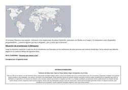 Al terminar Haremos nuevamente  referencia a las migraciones de países limítrofes, marcaran con flechas en el mapa y lo tomar
