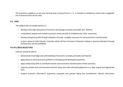 ZIMSEC A Level Economics Syllabus 2025 | PDF | Supply (Economics) | Economics