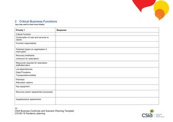 Business Continuity and Scenario Template | PDF | Scenario Planning | Risk