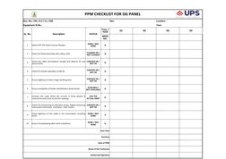 Data Ppm Checklist Form.pdf PPM Checklist for Electrical Equipment | PDF | Pump | Valve