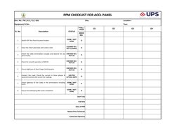 Mdb Operational Ppm Checklist.pdf PPM Checklist for Electrical Equipment | PDF | Pump | Valve