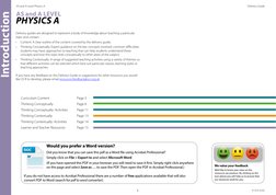 Introduction
2
© OCR 2020
AS and A Level Physics A
Delivery Guide
Delivery guides are designed to represent a body of knowled
