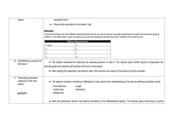 lesson
requisition form.
●
Discuss the importance of borrower’s slip.
Motivation
In technical drafting, we have different mea