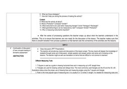 6. What are those strategies?
7. How did it help you during the process of making the activity?
Content
8. What was the activ