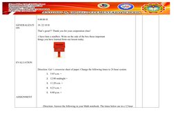 12- and 24-Hour Clock Lesson Plan | PDF | Time | Hour
